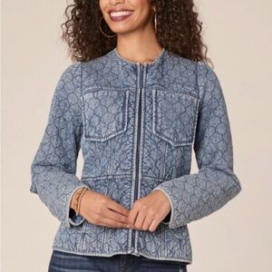 Democracy Denim Quilted Peplum Jacket